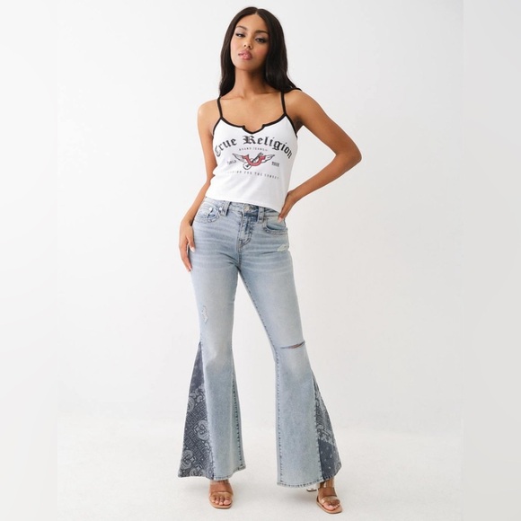 NWT - TRUE RELIGION Horseshoe Ring Women's Ringer Cami - Size L - Picture 4 of 4